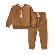 Acid Wash Football Sweatshirt & Pants Set